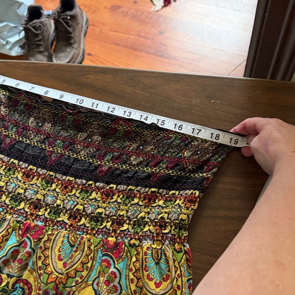 Bohemian Strapless Paisley Dress AMAZING!!! So Beautiful 100%cotton size Medium - Picture 11 of 12